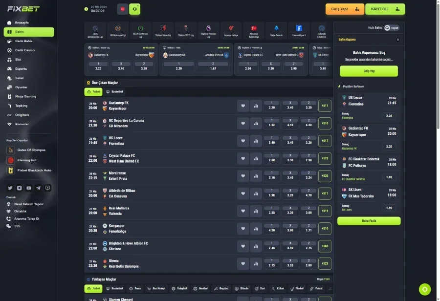 Fixbet ekran görüntüsü